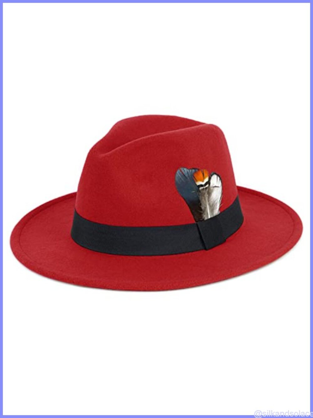 Felt Fedora Hat Wide Brim Panama Dress Hat for Men and Women